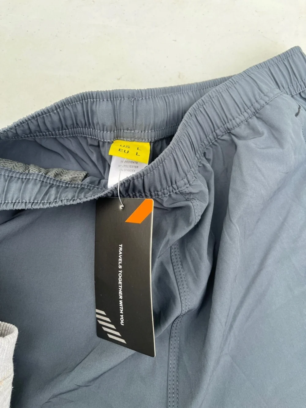 Men's Athletic Quick-Dry Elastic-Waist Shorts - Charcoal Gray